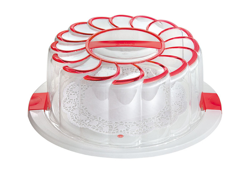 Snips 000168 Rund Polypropylene (PP) Rot, Weiß Kuchenbehälter