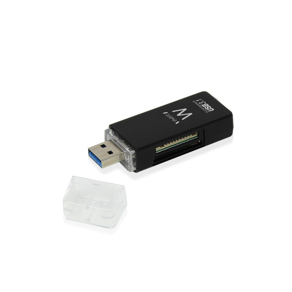 Ewent EW1072 USB 3.0 (3.1 Gen 1) Type-A Черный устройство для чтения карт флэш-памяти