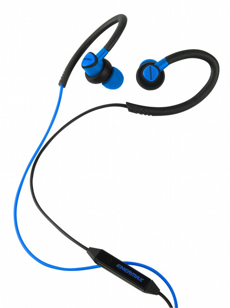 Enermax EAE01-BL Binaural Ear-hook,In-ear Black,Blue mobile headset