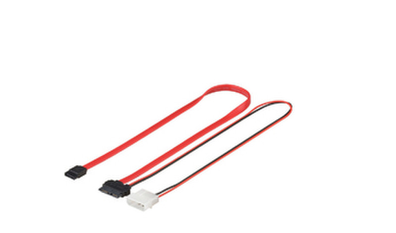 Microconnect PI2025 0.25m SATA Schwarz, Rot SATA-Kabel