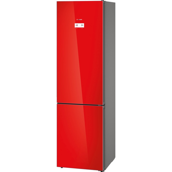 Bosch Serie 6 KGN39LR35 Отдельностоящий 366л A++ Красный, Нержавеющая сталь холодильник с морозильной камерой