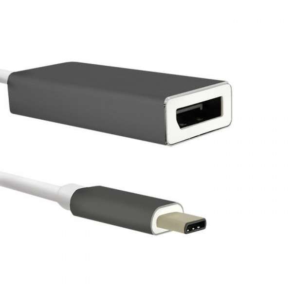 Qoltec 50429 USB 3.1 Type C DisplayPort Schwarz, Weiß Kabelschnittstellen-/adapter