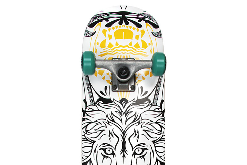 Area African Baby Skateboard (classic) Black,White,Yellow