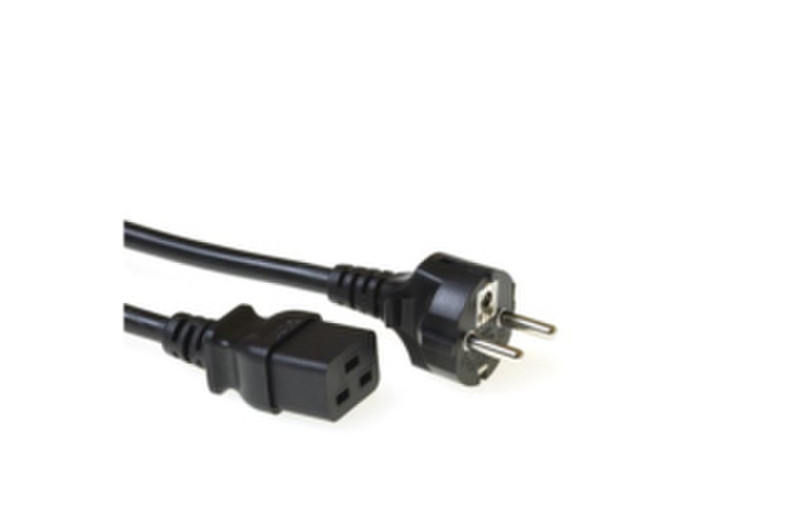 Microconnect PE011430 2.5м CEE7/7 Schuko Разъем C19 Черный кабель питания