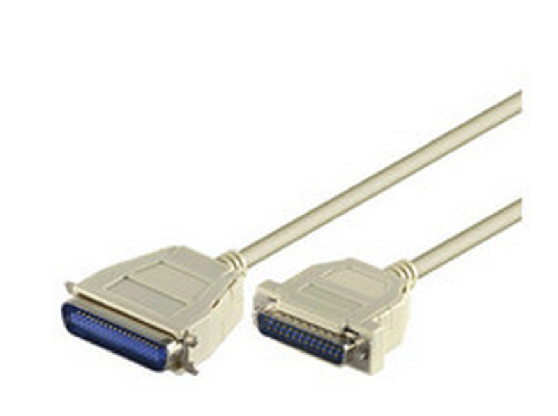 Microconnect Parallel DB25-CEN36 2m M/M 2м Белый кабель для принтера