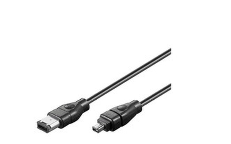 Microconnect 6P-4P 4.5m 4.5м 6-p 4-p Черный FireWire кабель