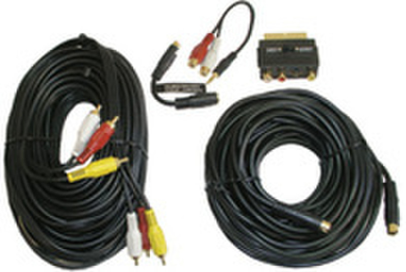 Microconnect DVD Cable Kit (15m) 15m S-Video (4-pin) Schwarz