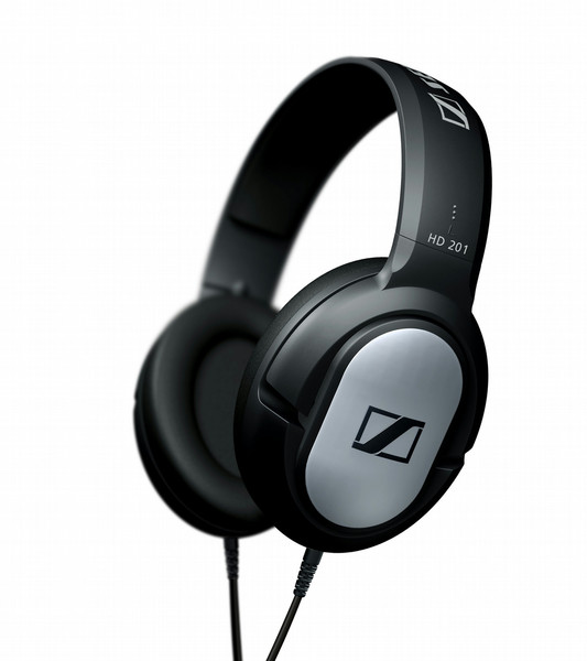 Sennheiser HD 201 Black,Silver Circumaural Head-band headphone