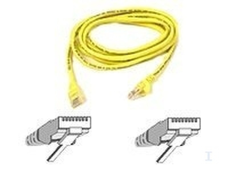 Belkin Patch cable - RJ-45(M) - RJ-45(M), 10m - UTP ( CAT 5e ) - Yellow 10m Gelb Netzwerkkabel