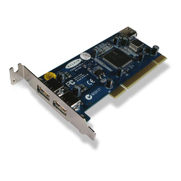 Belkin Hi-Speed USB 3-Port Low Profile PCI Card Schnittstellenkarte/Adapter