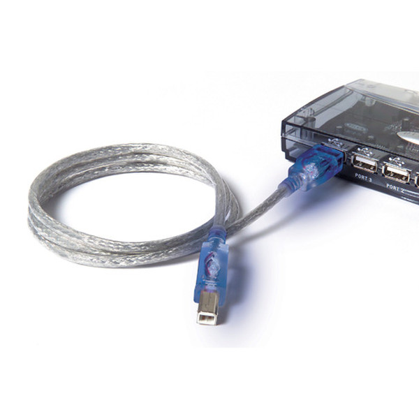 Belkin USB Lighted Cable 0.9м Синий кабель USB