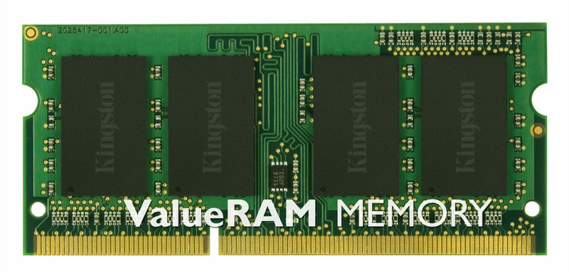 Kingston Technology ValueRAM 2GB, 1333MHz, DDR3, Non-ECC, CL9, SODIMM 2ГБ DDR3 1333МГц модуль памяти