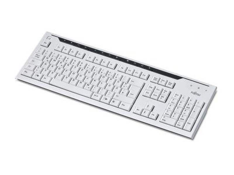 Fujitsu KB500 USB QWERTY Французский Серый клавиатура