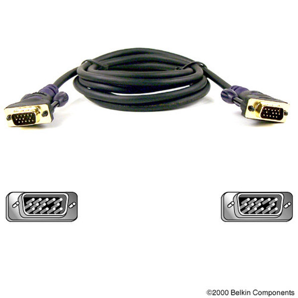 Belkin Gold Series VGA Monitor Signal Replacement Cable 3m 3м Черный VGA кабель