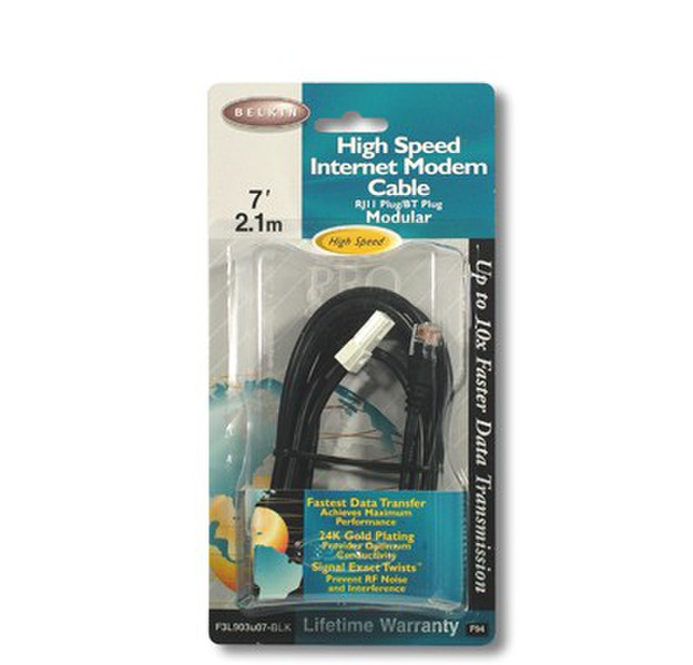 Belkin High Speed Internet Modem Cable, 2.1m 2.1m telephony cable