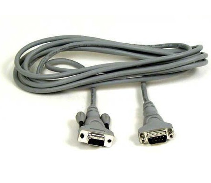 Belkin Pro Series DB9 Serial Extension Cable - 3m 3m Grey KVM cable