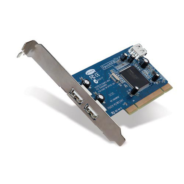 Belkin USB 2.0 Hi-Speed 2-Port PCI Card интерфейсная карта/адаптер