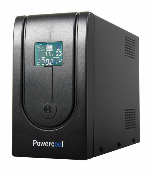 Powercool PC 1500VA Zeile-interaktiv 1500VA 6AC outlet(s) Mini tower Schwarz Unterbrechungsfreie Stromversorgung (UPS)