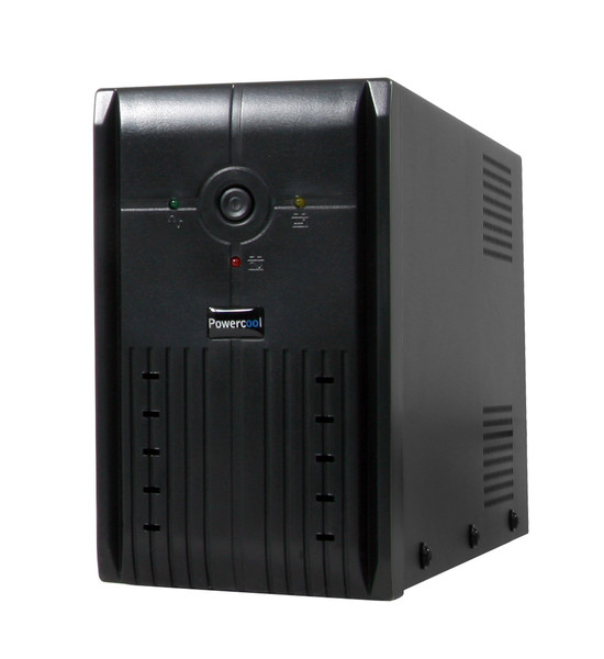 Powercool PC 850VA Line-Interactive 850VA 2AC outlet(s) Mini tower Black uninterruptible power supply (UPS)