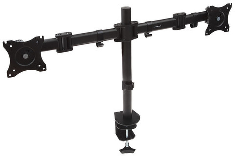 Proper Dual Arm Cantilever Desk Monitor Mount for 19"-27" 27" Clamp/Bolt-through Black