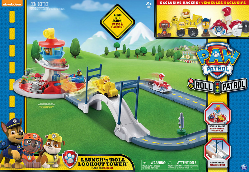 Paw Patrol Launch 'n Roll Lookout Tower Track Set toy vehicle track