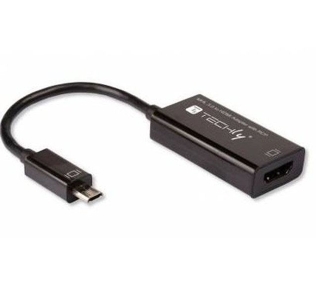 Techly ICOC MHL-HDMI3 Micro USB HDMI Schwarz Kabelschnittstellen-/adapter