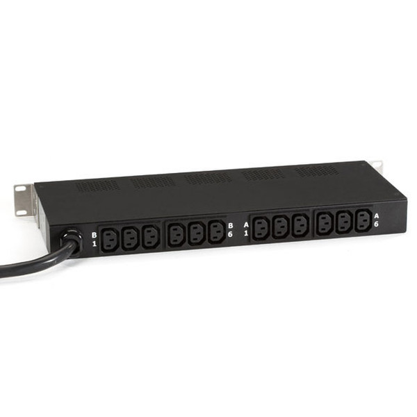 Black Box PDUBV20-S30-200-R2 12AC outlet(s) 1U Schwarz Stromverteilereinheit (PDU)