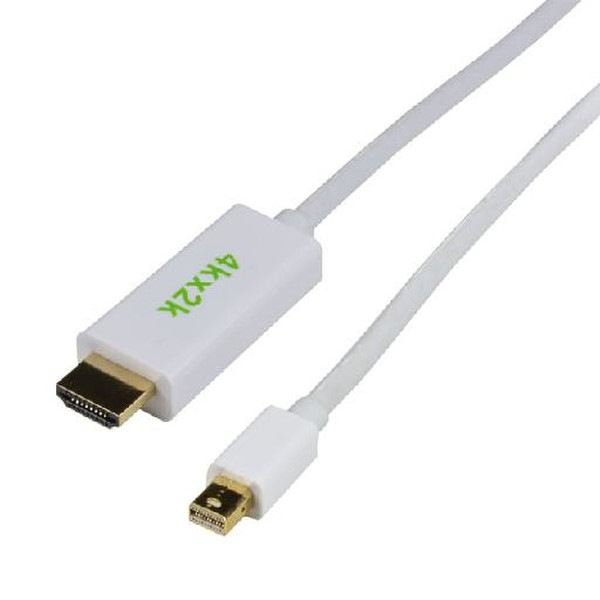 MCL MiniDisplayPort/HDMI 2m 2m Mini DisplayPort HDMI Weiß Videokabel-Adapter