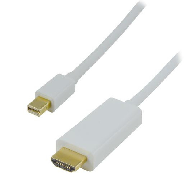 MCL MC394E-2M/W 2m Mini DisplayPort HDMI Weiß Videokabel-Adapter