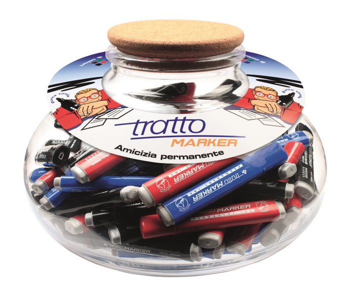 Tratto Marker Bullet tip Black,Blue,Red 100pc(s) permanent