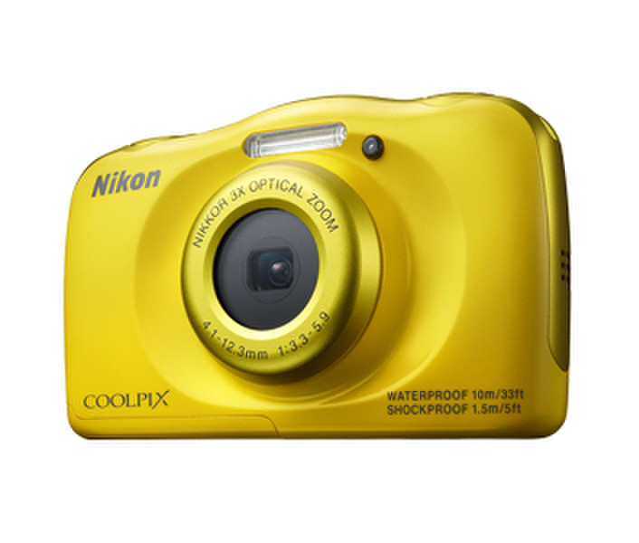 Nikon COOLPIX S33 + Selfie stick 13.2МП 1/3.1" CMOS 4160 x 3120пикселей Желтый