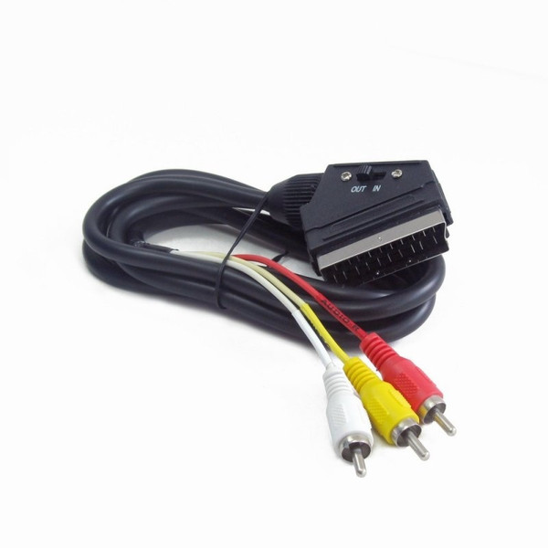 iggual IGG311622 3x RCA SCART Черный кабельный разъем/переходник