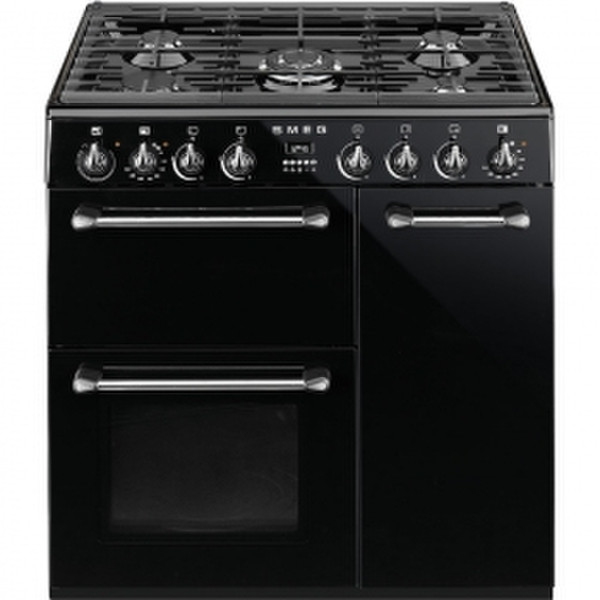 Smeg BM93BL Freestanding Gas hob A Black cooker