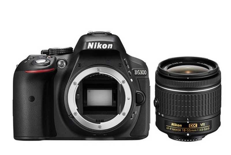 Nikon D5300 + NIKKOR AF-P 18-55mm VR 24.2МП CMOS 6000 x 4000пикселей Черный