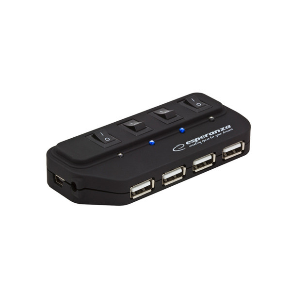 xlyne EA127 USB 2.0 480Mbit/s Schwarz Schnittstellenhub