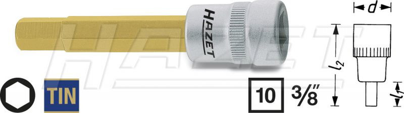 HAZET 8801-12 nut driver bit