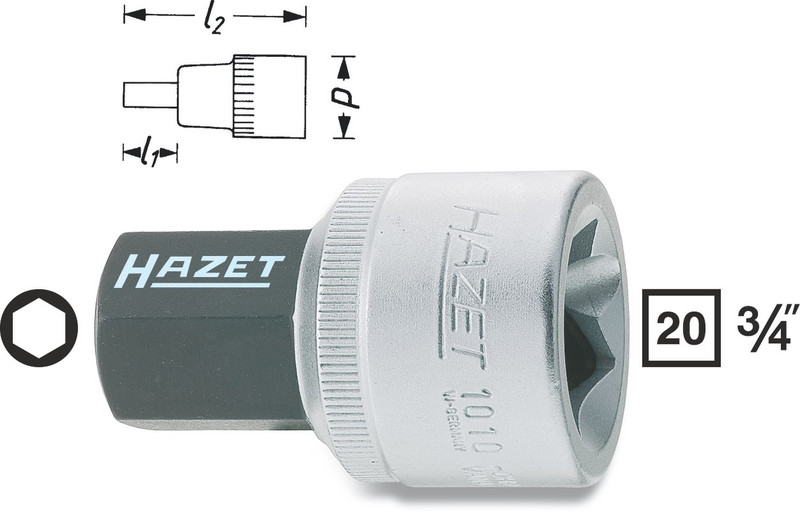 HAZET 1010-19 головки гаечных ключей