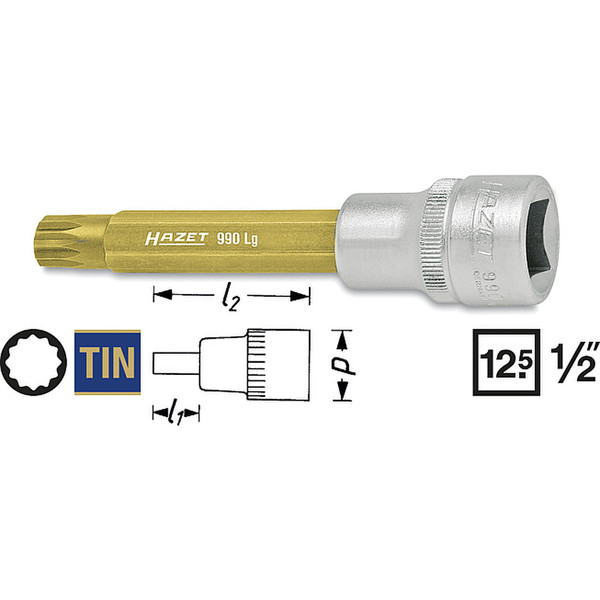 HAZET 990LG-9 nut driver bit