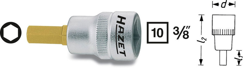 HAZET 8801K-3 nut driver bit