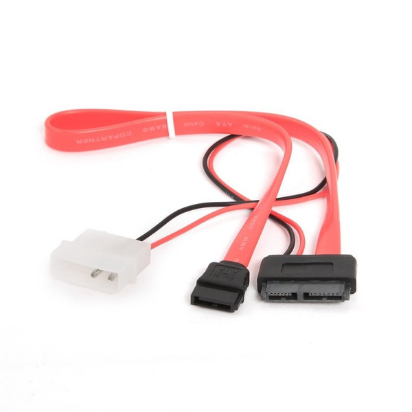 iggual IGG311820 0.35м SATA 13-pin Slimline SATA 7-pin + 2-pin Molex Черный, Розовый кабель SATA