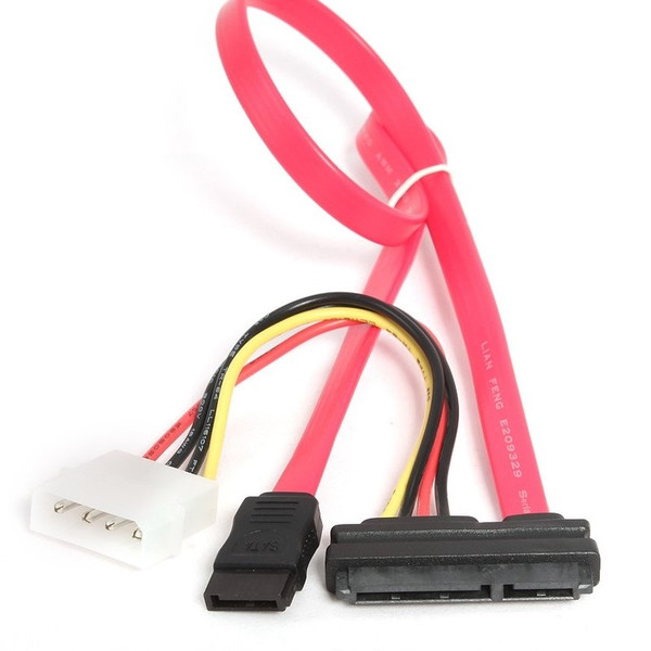 iggual IGG311837 SATA III SATA III 7-pin + 4-pin Molex Черный, Розовый кабель SATA