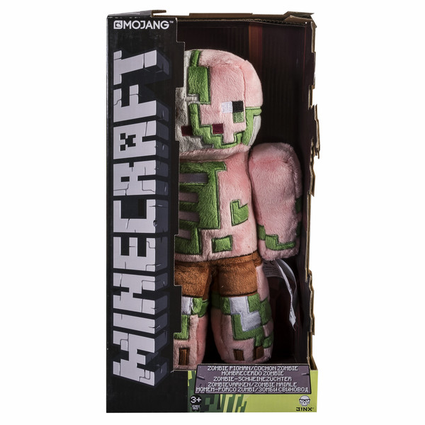 Minecraft Zombie Pigman Plush Green,Grey,Pink