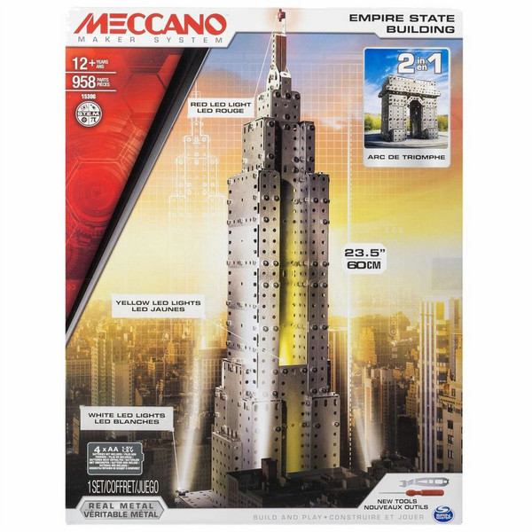 Meccano Empire State Building Architecture erector set 958шт