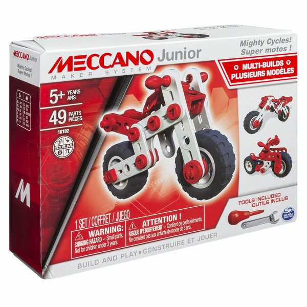 Meccano Junior Motorcycle Vehicle erector set 49Stück(e)