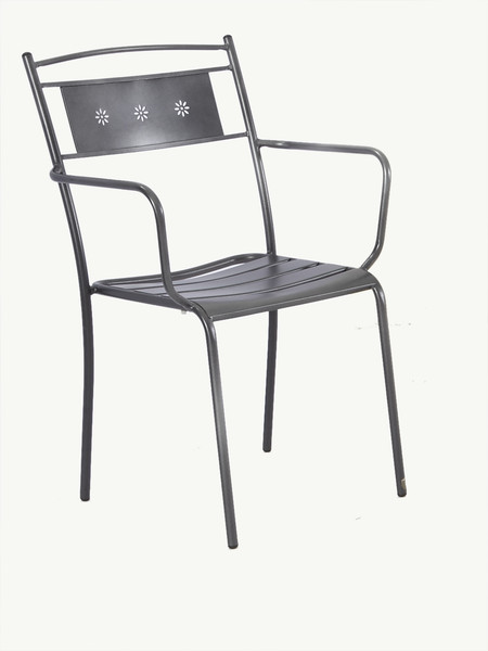 Casa Collection 0032064 Обеденный Жесткое сиденье Жесткая спинка Металл Серый уличный стул