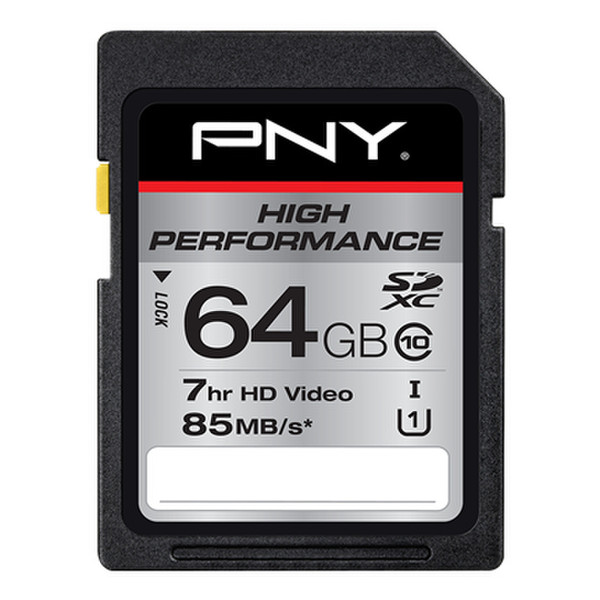 PNY P-SDXC64GU185-GE 64GB SDXC Klasse 10 Speicherkarte