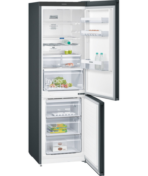 Siemens KG36NXB45 Отдельностоящий 324л A+++ Черный холодильник с морозильной камерой