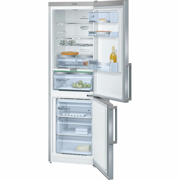 Bosch Serie 6 KGN36AI35 Отдельностоящий 237л 87л A++ Cеребряный, Нержавеющая сталь холодильник с морозильной камерой