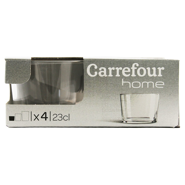 Carrefour Home 105583524 Прозрачный 4шт чашка/кружка
