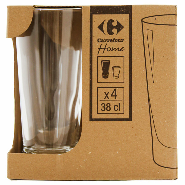 Carrefour Home 105029446 Transparent 4pc(s) cup/mug